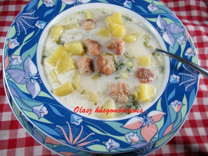 Olasz húsgombócleves